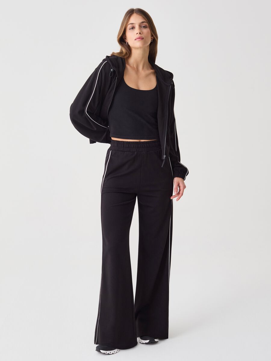ALTAVIA STUDIO palazzo trousers with contrasting piping_0