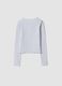 T-shirt grigia in cotone organico elasticizzato con scritta slim fit_1