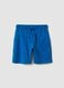 Blue organic cotton shorts with elasticated waist_0
