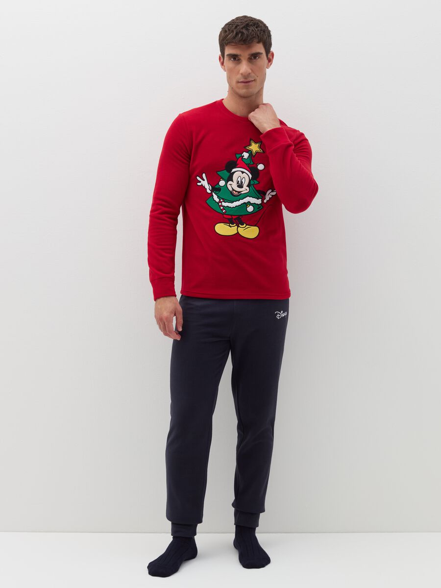 Fleece pyjamas with emboidered Mickey Mouse_0