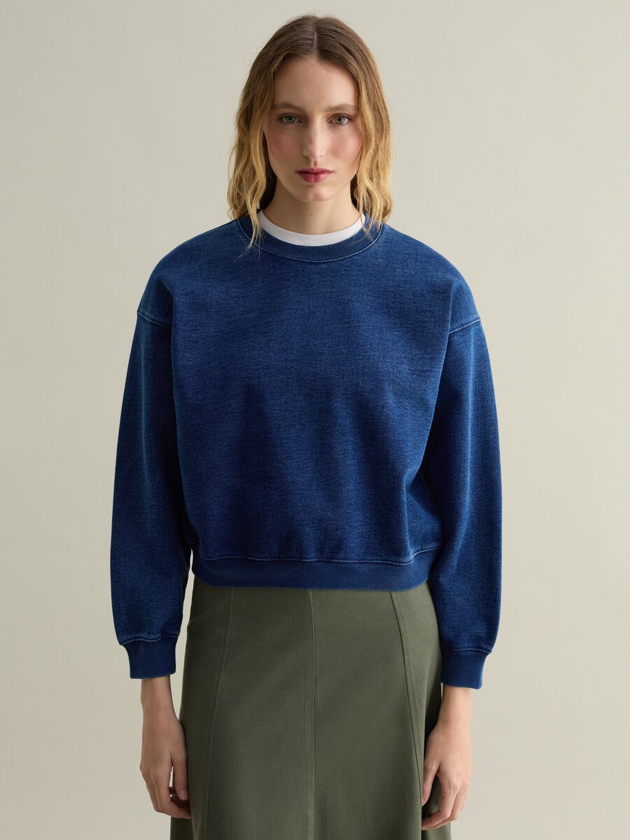 Oversized sweatshirt in denim_0