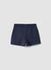 Girls' blue 100% cotton regular-fit shorts_1