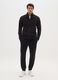 Black fleece trousers regular fit with elastic waistband_0