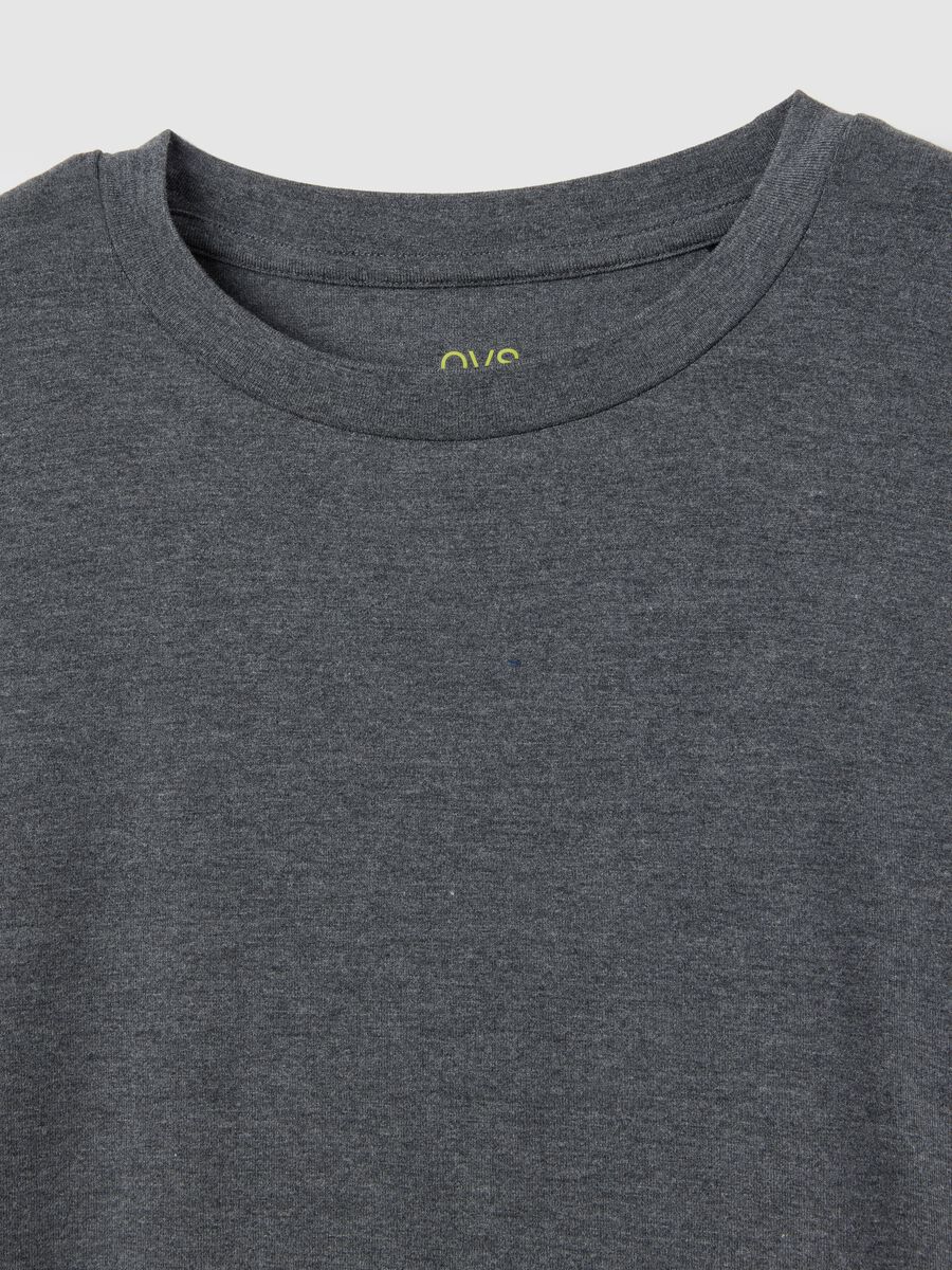 Grey long-sleeve shirt in stretch viscose_5
