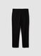Black stretch viscose trousers_6