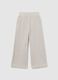 Beige elasticated jogger trousers for girls, regular fit_0