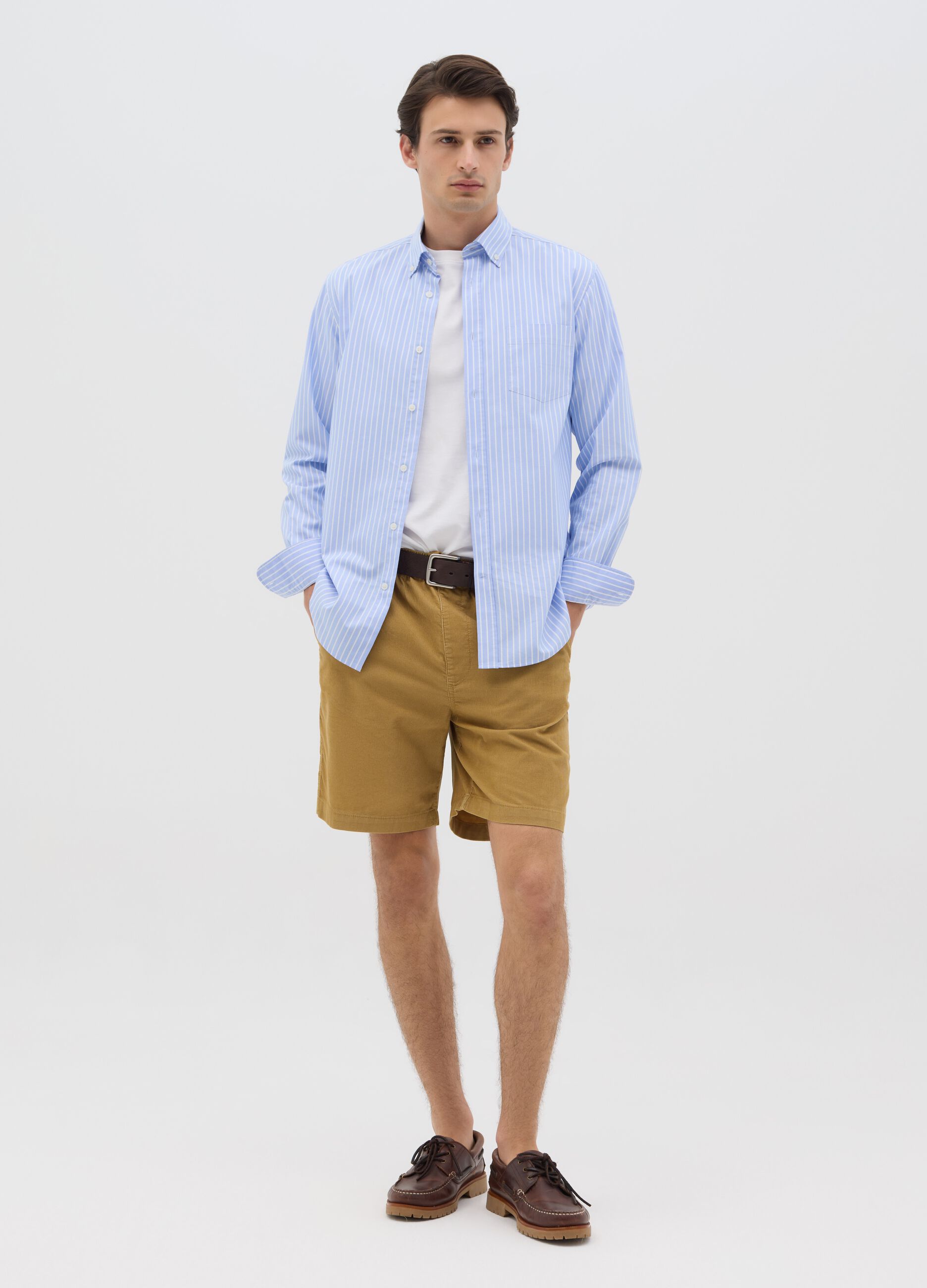 Mustard Corduroy Bermuda Shorts