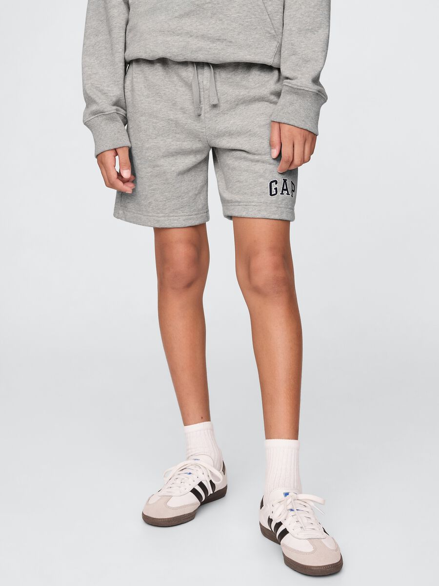 Grey GAP logo shorts for children_2