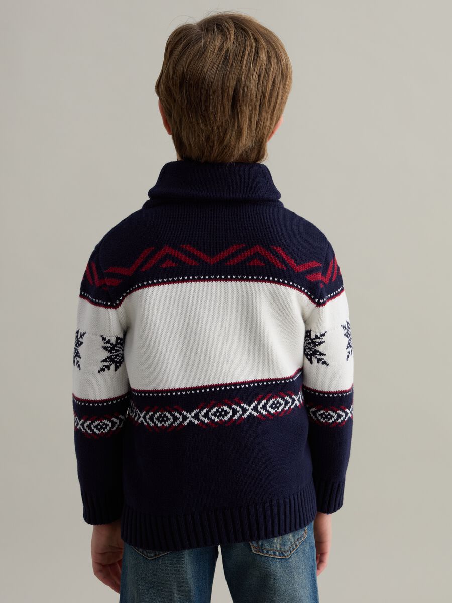 Pullover with jacquard geometric design_2
