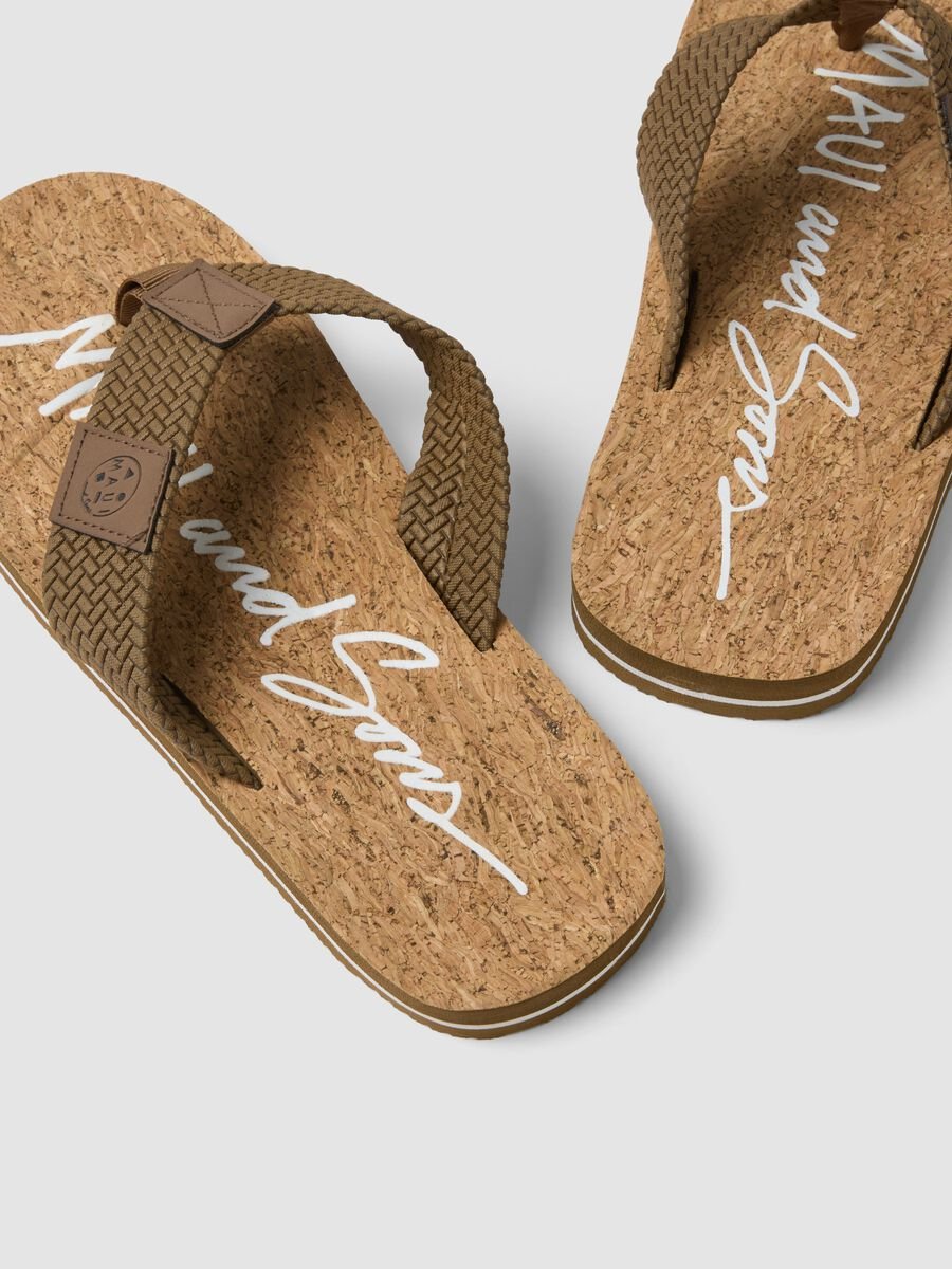 Beige flip-flops with cork sole_2