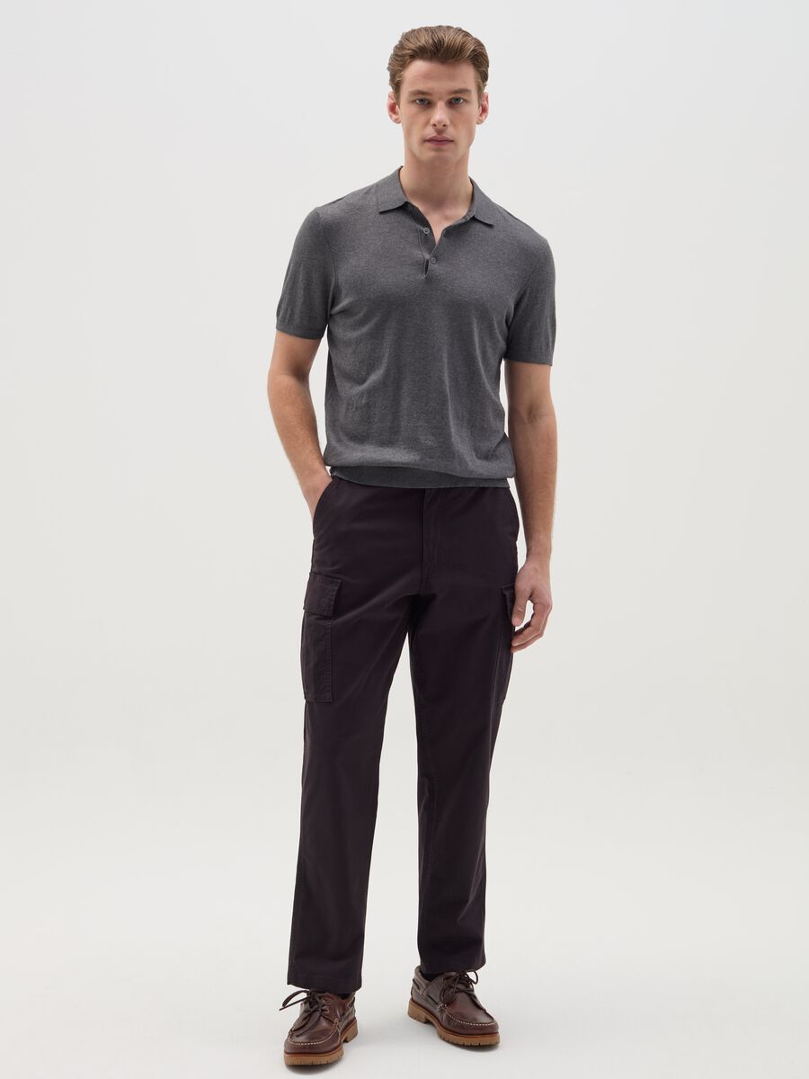 Cargo trousers with internal drawstring_0