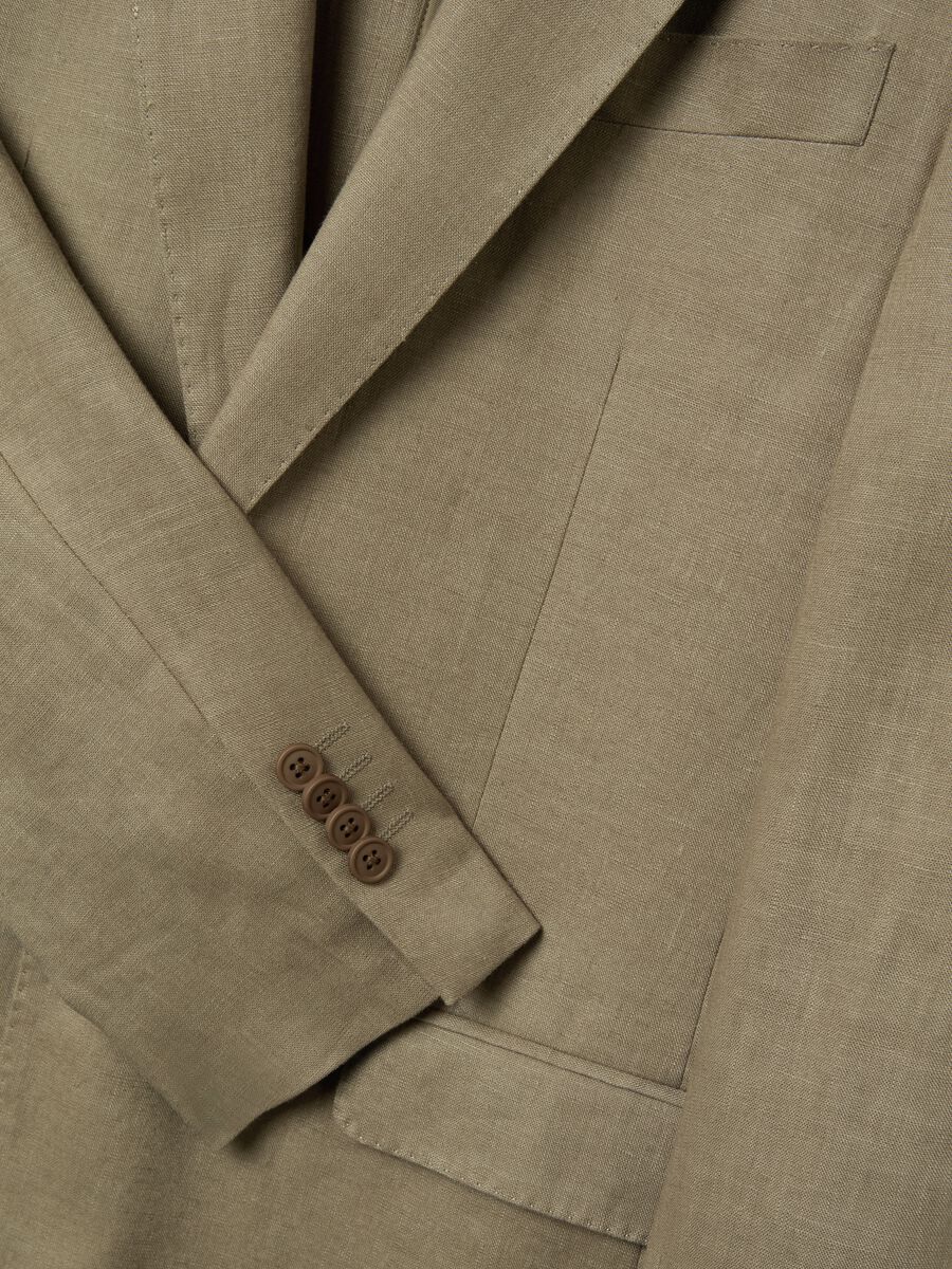 Contemporary regular-fit single-breasted blazer in linen_5