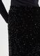 Black long skirt regular fit with sequins_3