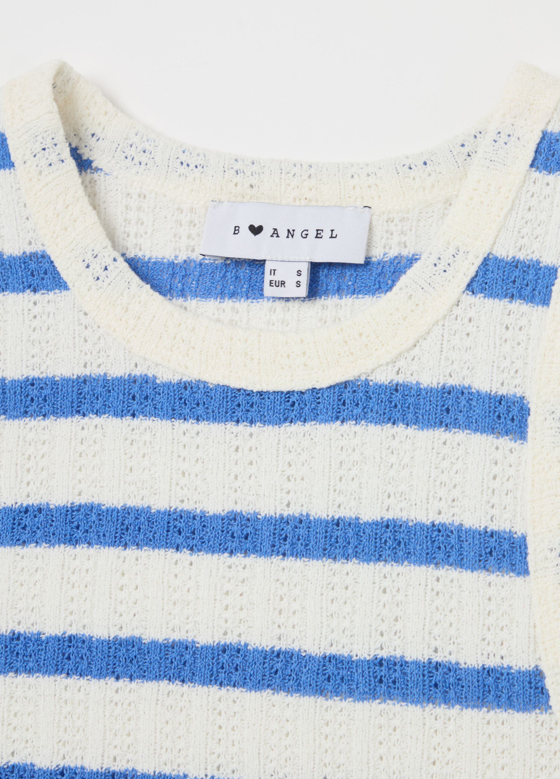 Striped crochet tank top