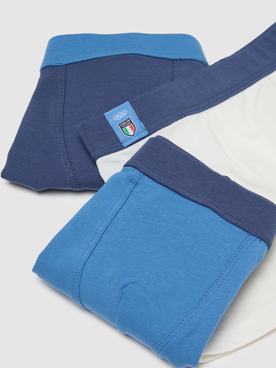 Tripack di boxer da bambino in cotone elasticizzato Looney Tunes x Italia Team_3