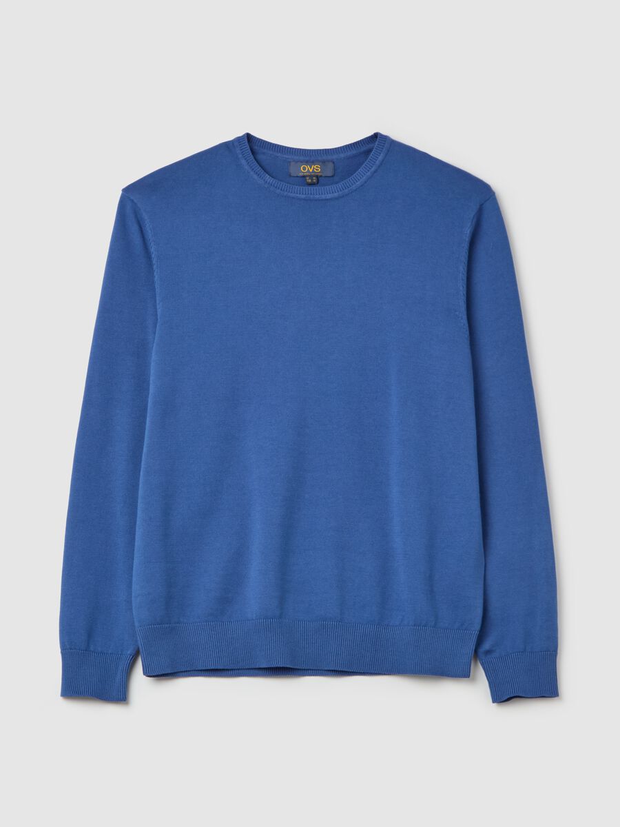 Cotton pullover with round neck_4