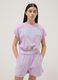 Purple pure cotton set with T-shirt and shorts_2