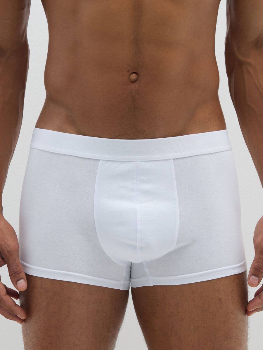 Tripack of white pure cotton boxers regular fit_1