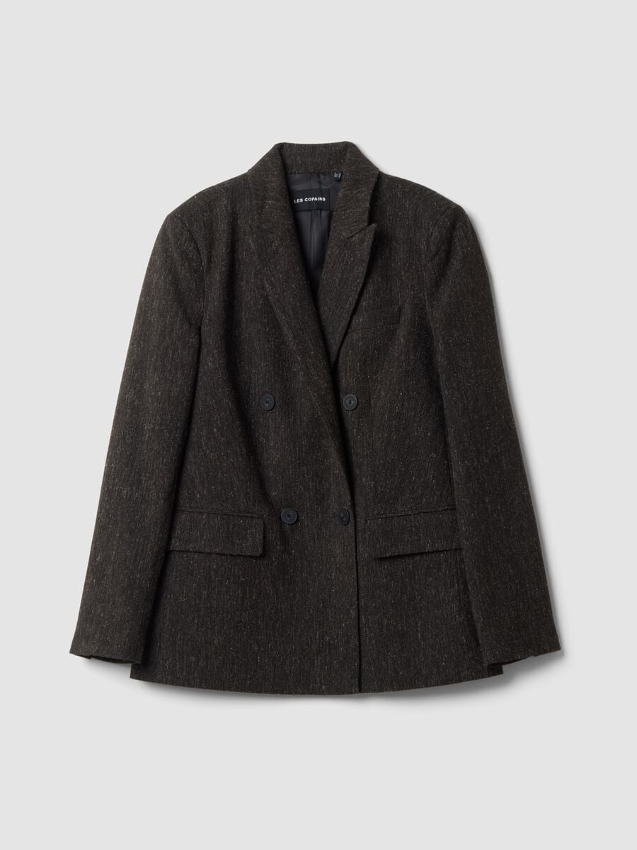 Brown wool and viscose-blend blazer_4