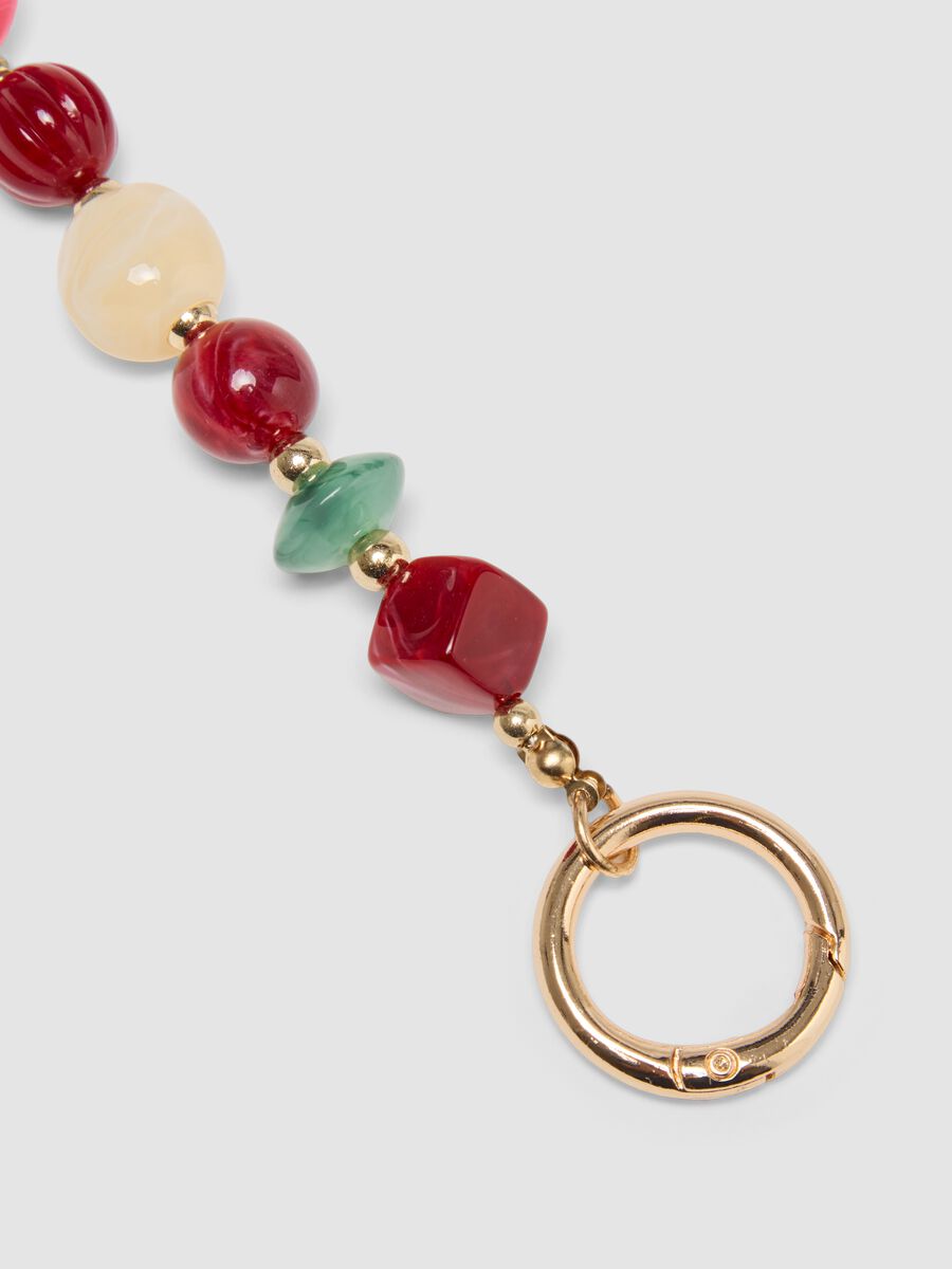 Multicoloured beaded keyring_1