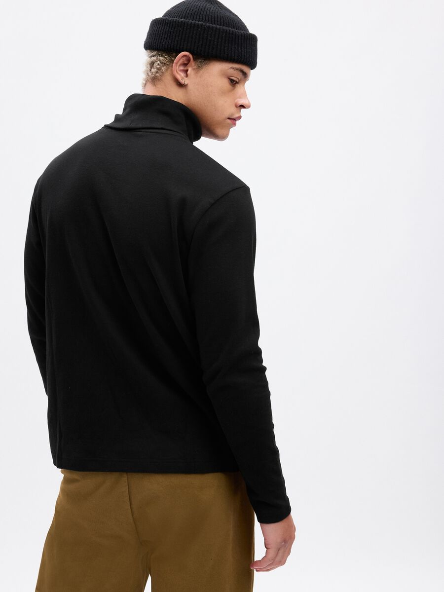 Long-sleeved turtleneck jumper in cotton_1