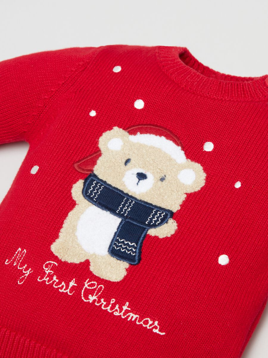 Christmas Jumper con orsetto boucle_2