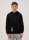 Black pure cotton hoodie for boys_0