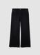 Black cotton and stretch viscose denim jeans with bootcut fit_4