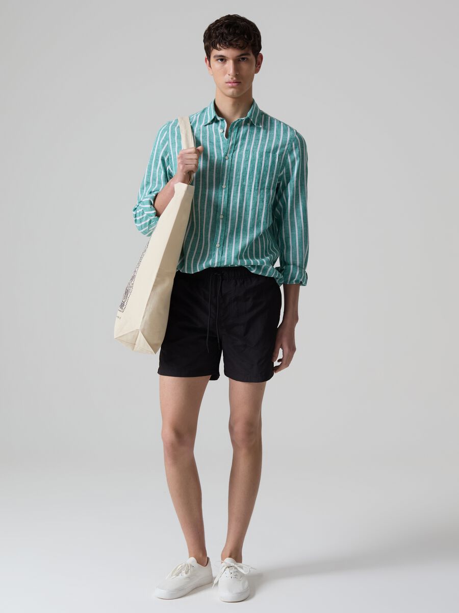 Bermuda swim shorts with drawstring_0