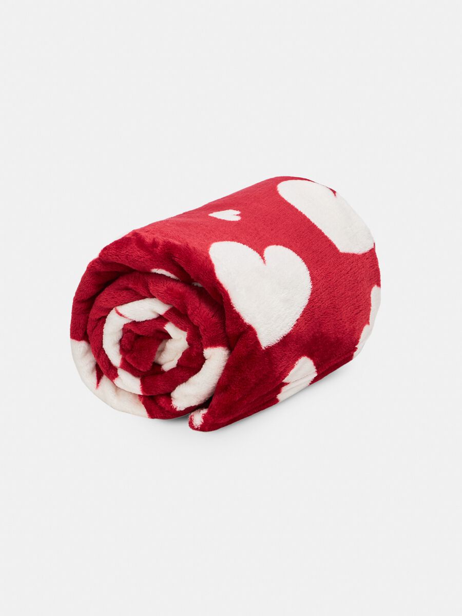 Plaid con stampa cuori_0