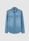 Western shirt in denim with pearl buttons_4