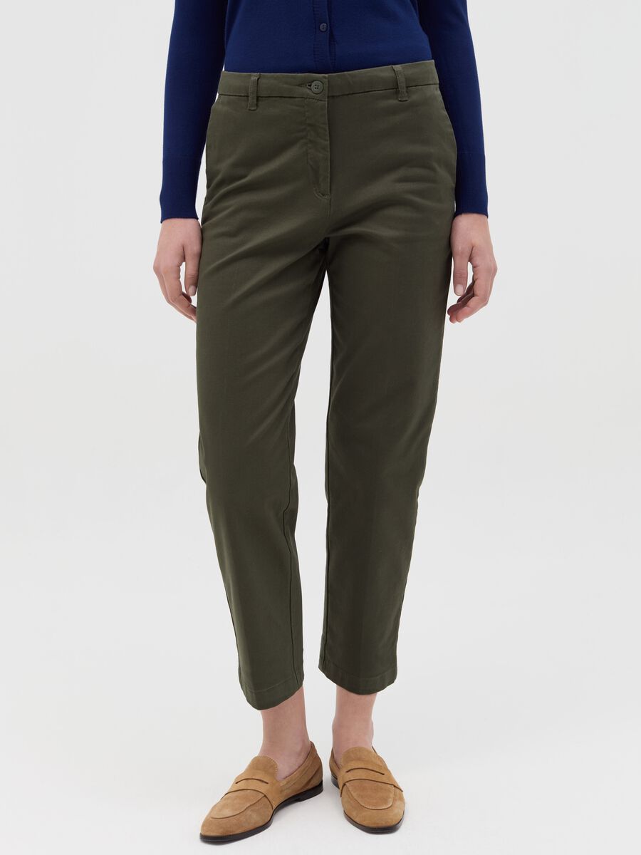 Curvy stretch cotton chino trousers_1