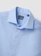 Light blue stretch cotton poplin shirt with spread collar_6