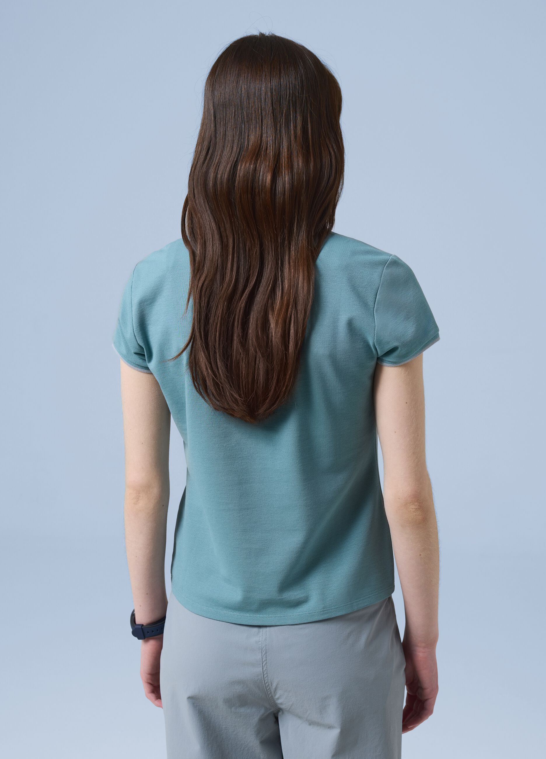 Polo ALTAVIA SAILING verde in cotone elasticizzato