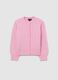 Girls' pink regular fit knitted cardigan_3