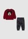 Red and grey pure cotton baby outfit_0