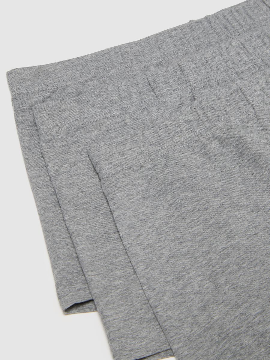 Tripack di boxer in cotone elasticizzato grigio regular fit_5