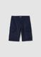 Boys' blue stretch cotton cargo shorts, regular fit_3