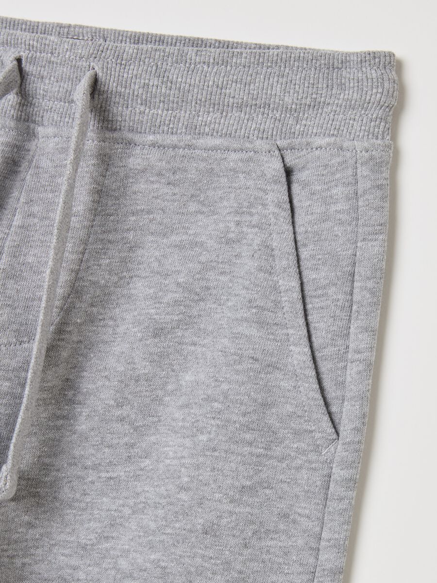 Fleece joggers with drawstring_3