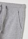 Joggers da bambino in puro cotone grigio regular fit_3