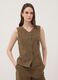 Green slim-fit viscose-blend waistcoat_0