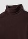 Brown ribbed stretch-cotton crew-neck T-shirt, regular fit_1