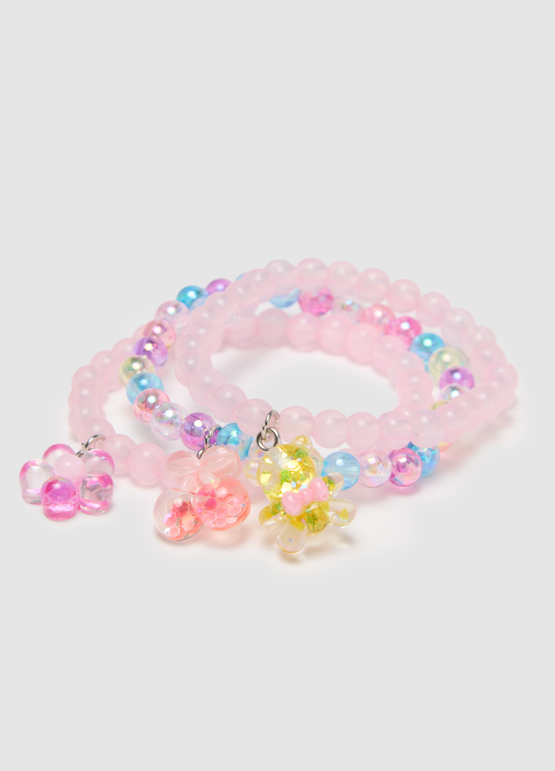 Set of Multicolour PVC Bracelets for Girls