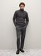 Grey turtleneck jumper regular fit with jacquard pattern_1