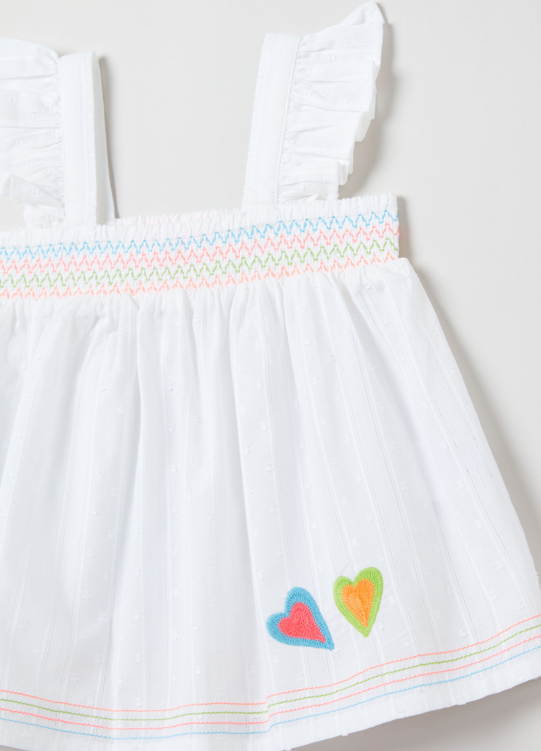 Tank top in cotone con ricami Love Therapy_2