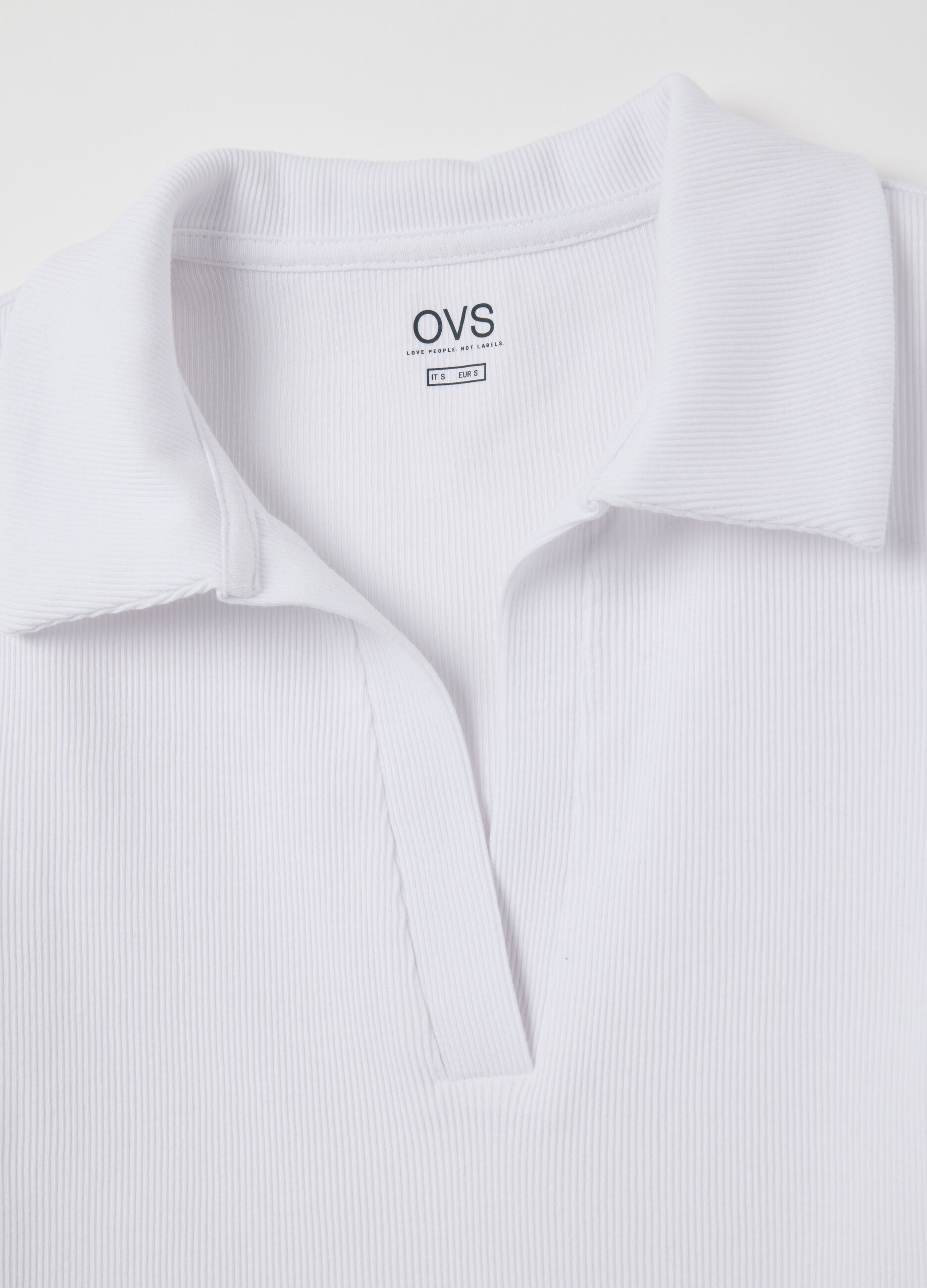 Women's pure cotton white polo shirt