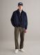 Green regular fit cotton and linen cargo trousers_0