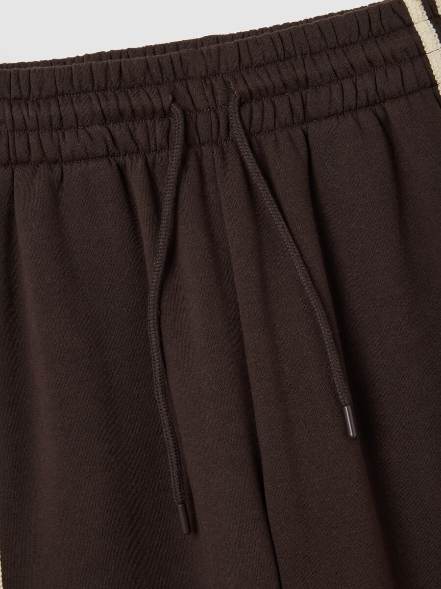Brown Cotton Blend Wide Leg Trousers_6