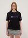 Girls' regular fit black pure cotton T-shirt with Kuromi_0