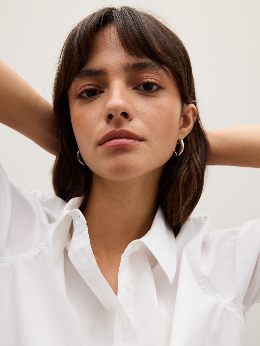 White pure cotton regular fit shirt_4